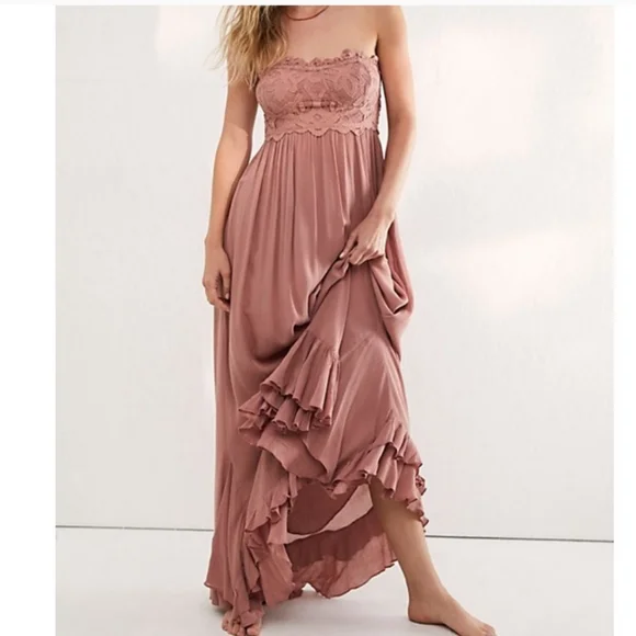 Free People Adella Maxi Boho Flowy Dress - Picture 4 of 4